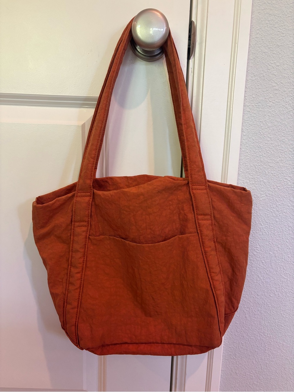 BAGGU Rust Orange Canvas Tote